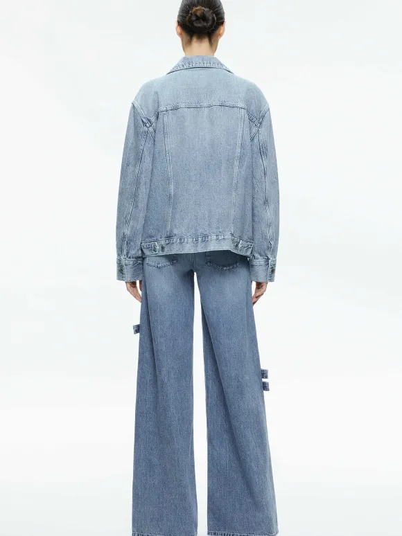 Jeff Oversized Denim Jacket | Alice and Olivia Flash Sale
