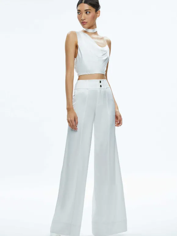 Jena Asymmetric Draped Scarf Top | Alice and Olivia Store