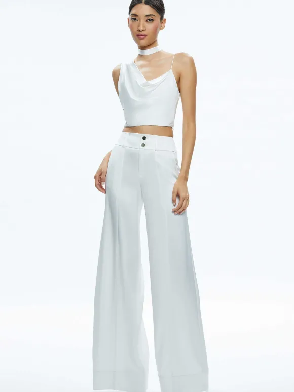 Jena Asymmetric Draped Scarf Top | Alice and Olivia Store