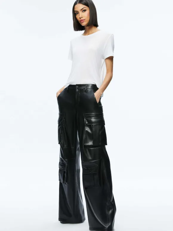 Joette Vegan Leather Cargo Pant | Alice and Olivia Fashion
