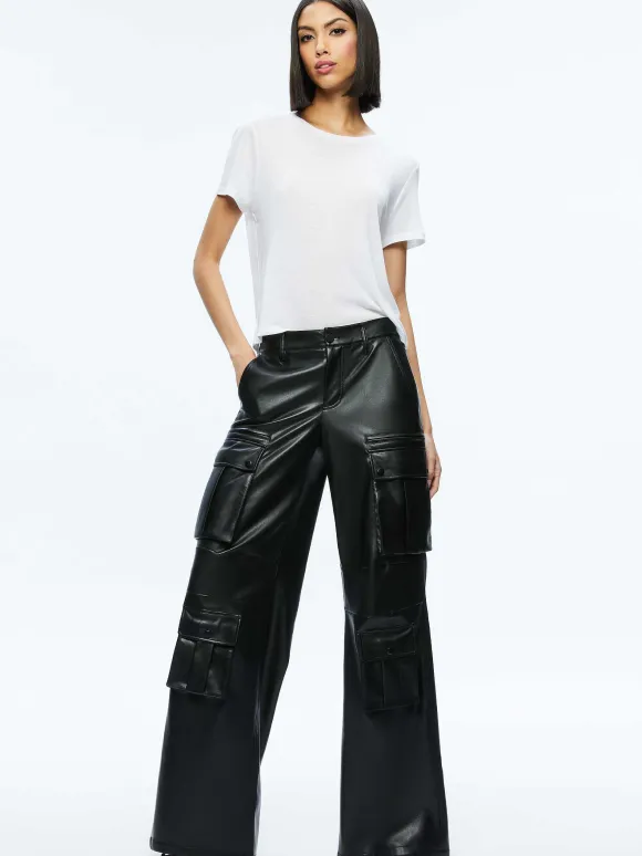 Joette Vegan Leather Cargo Pant | Alice and Olivia Fashion