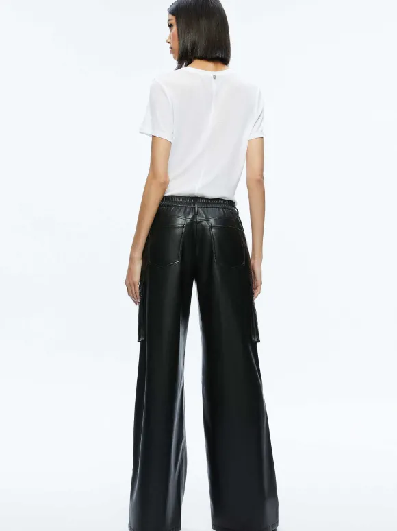 Joette Vegan Leather Cargo Pant | Alice and Olivia Fashion
