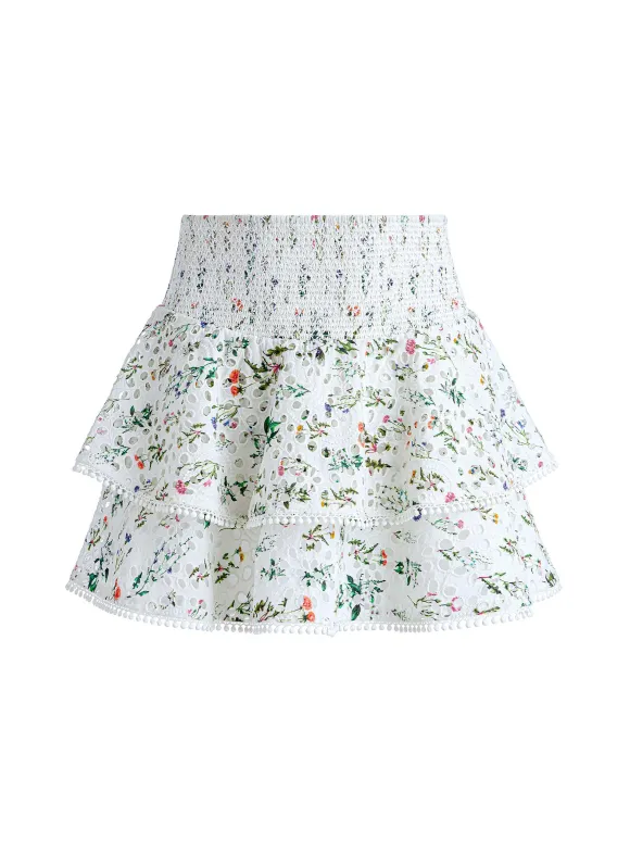 Joey Tiered Ruffled Skirt | Alice and Olivia Store