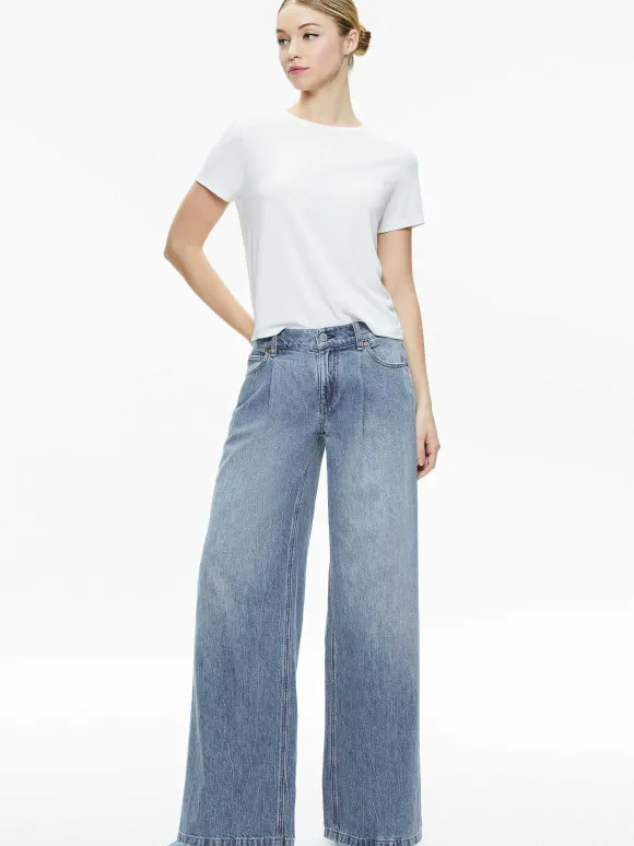 Jojo Low Rise Full Length 5 Pocket Jean | Alice and Olivia New