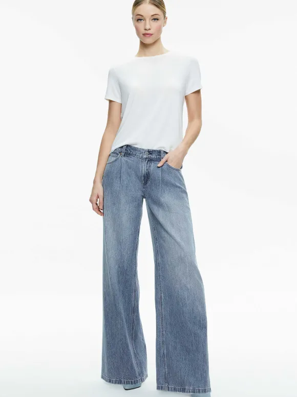 Jojo Low Rise Full Length 5 Pocket Jean | Alice and Olivia New