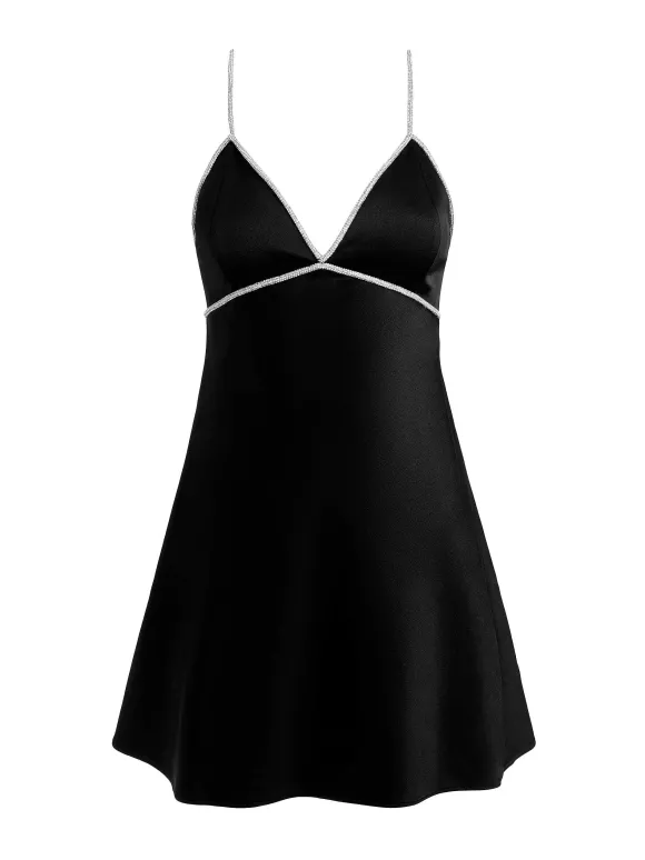 Julienne Embellished V-Neck Mini Dress | Alice and Olivia Clearance