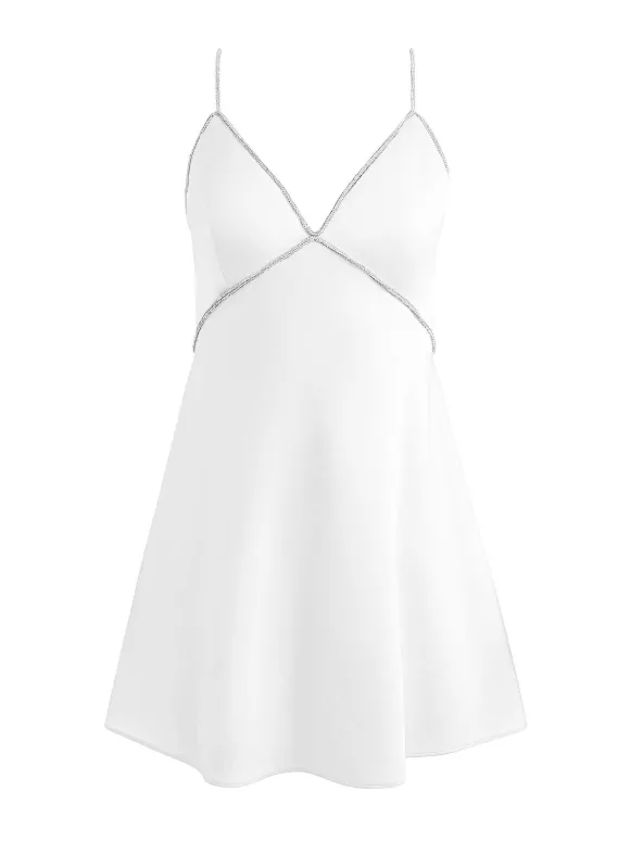 Julienne Embellished V-Neck Mini Dress | Alice and Olivia Sale