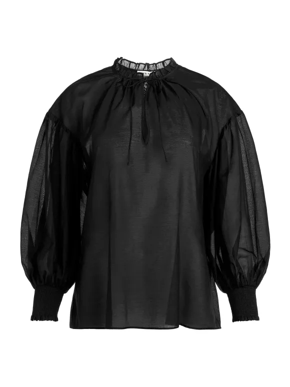 Julius Voluminous Blouson Sleeve Blouse | Alice and Olivia Fashion