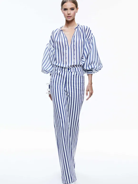 Julius Voluminous Blouson Sleeve Blouse | Alice and Olivia Online