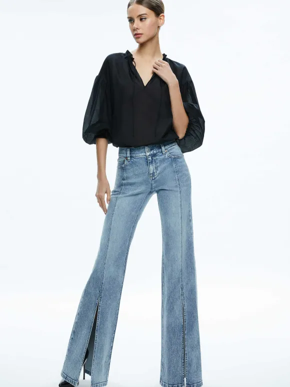 Julius Voluminous Blouson Sleeve Blouse | Alice and Olivia Fashion