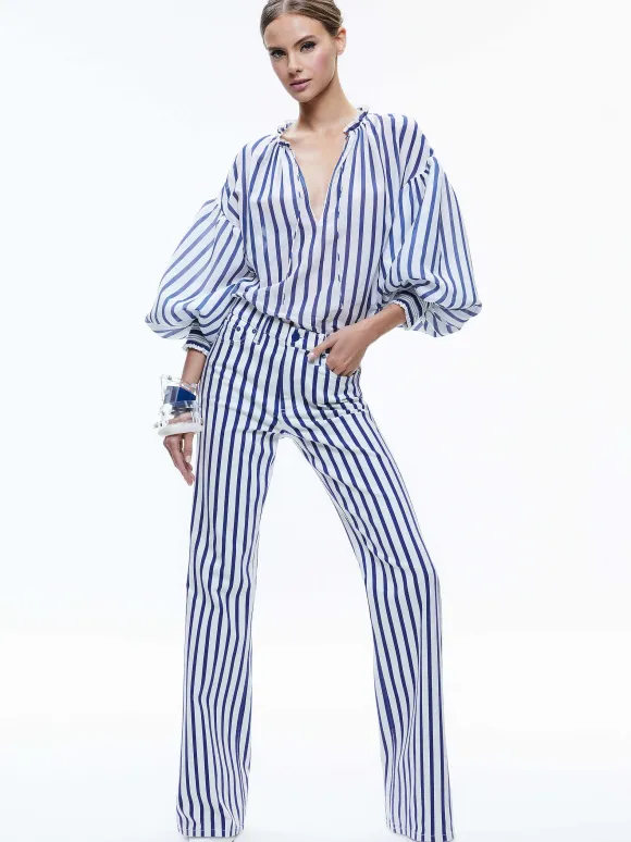 Julius Voluminous Blouson Sleeve Blouse | Alice and Olivia Online