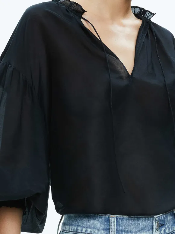 Julius Voluminous Blouson Sleeve Blouse | Alice and Olivia Fashion