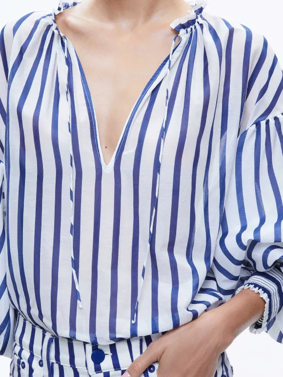 Julius Voluminous Blouson Sleeve Blouse | Alice and Olivia Online