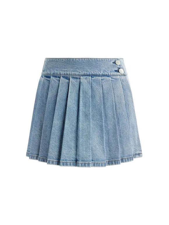 Justine Rolled Cuff Blazer + Noah Denim Pleated Skort | Alice and Olivia Hot