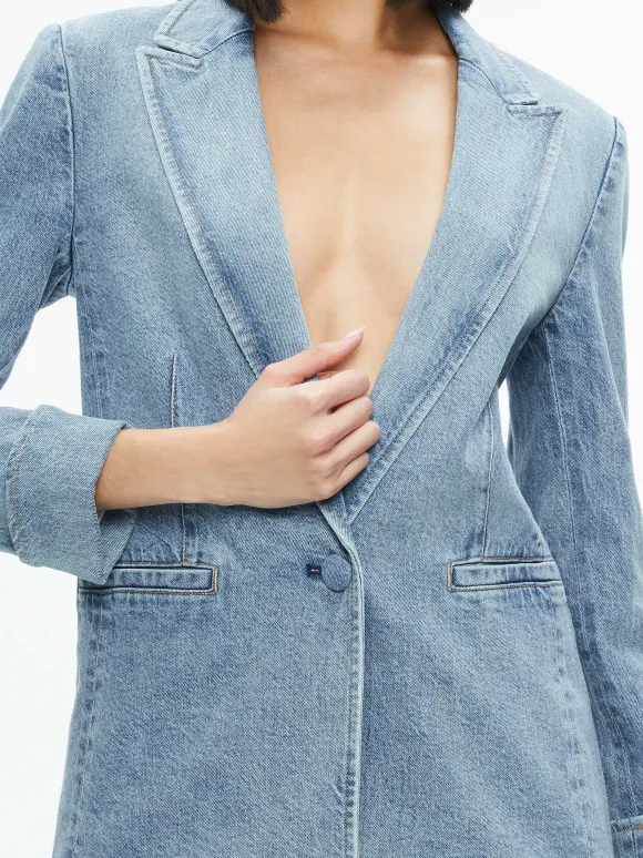Justine Rolled Cuff Blazer | Alice and Olivia Flash Sale