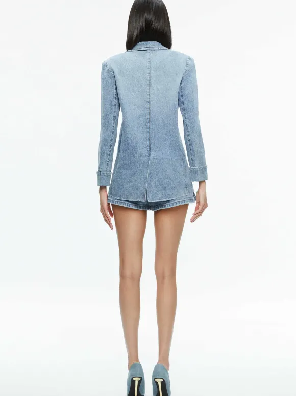 Justine Rolled Cuff Blazer | Alice and Olivia Flash Sale