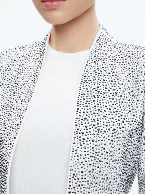 Kalia Embellished Open Front Jacket | Alice and Olivia Fashion