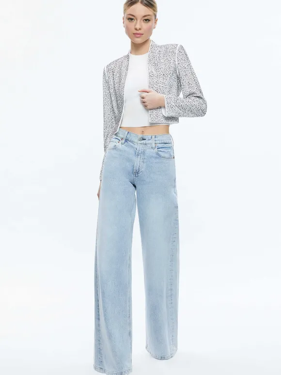 Kalia Embellished Open Front Jacket | Alice and Olivia Fashion