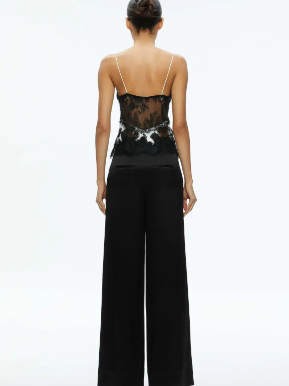 Katja Cutaway Lace Slip Top | Alice and Olivia New