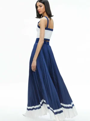 Katz Maxi Pleated Skirt | Alice and Olivia Clearance