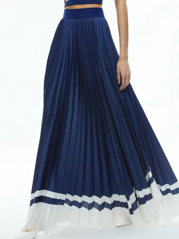 Katz Maxi Pleated Skirt | Alice and Olivia Clearance