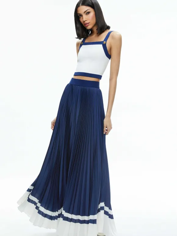 Katz Maxi Pleated Skirt | Alice and Olivia Clearance