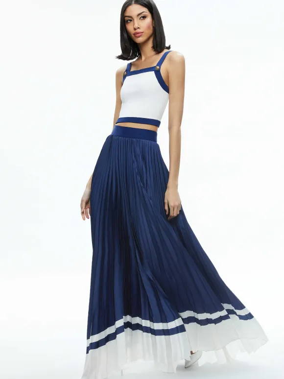 Katz Maxi Pleated Skirt | Alice and Olivia Clearance