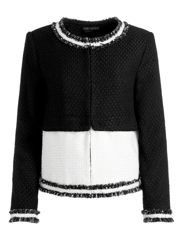 Kidman Two-Fer Tweed Jacket | Alice and Olivia Flash Sale