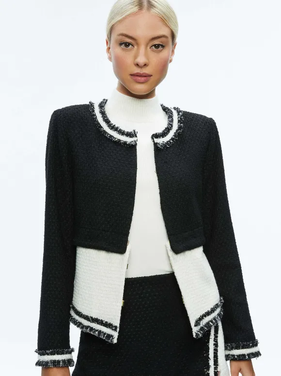 Kidman Two-Fer Tweed Jacket | Alice and Olivia Flash Sale