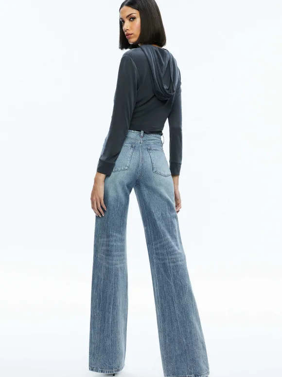 Kirk Wrap Front Hoodie | Alice and Olivia Shop