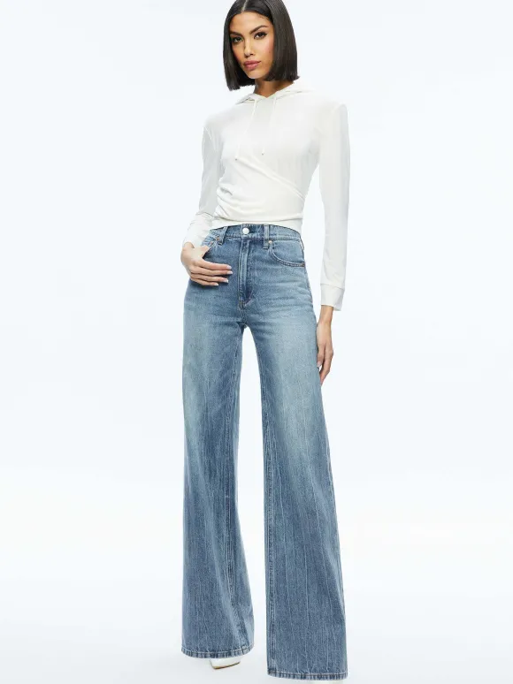 Kirk Wrap Front Hoodie | Alice and Olivia Sale