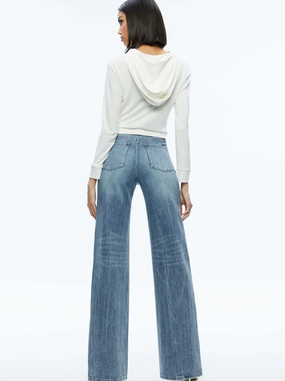 Kirk Wrap Front Hoodie | Alice and Olivia Sale