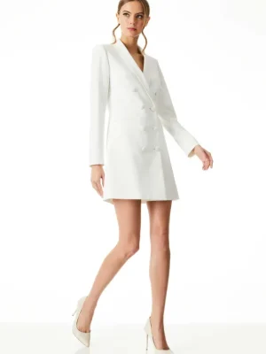 Kyrie Tuxedo Dress | Alice and Olivia Store