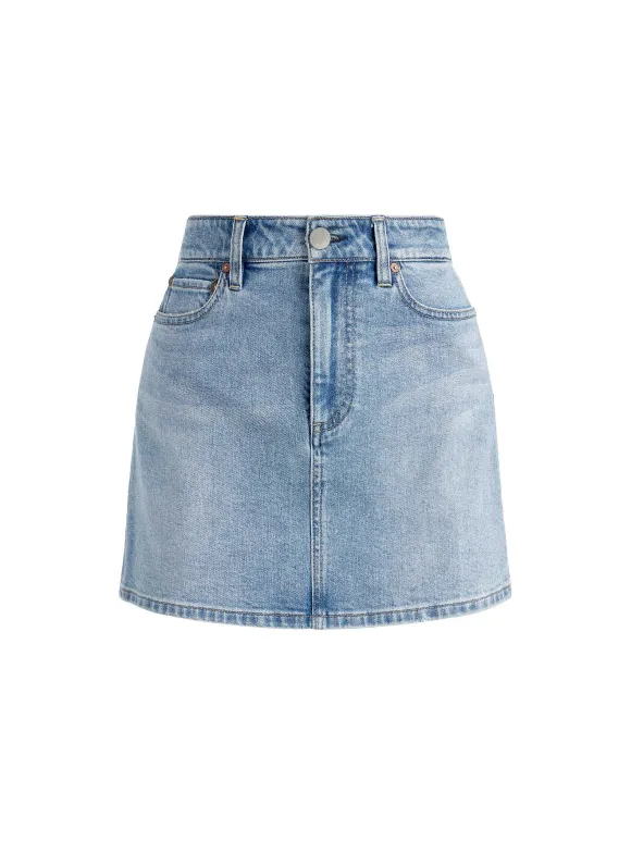 Laika Crystal Embellished Denim Mini Skirt | Alice and Olivia Sale