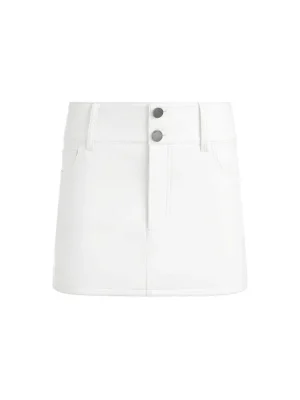 Laika Low Rise Vegan Leather Mini Skirt | Alice and Olivia Online