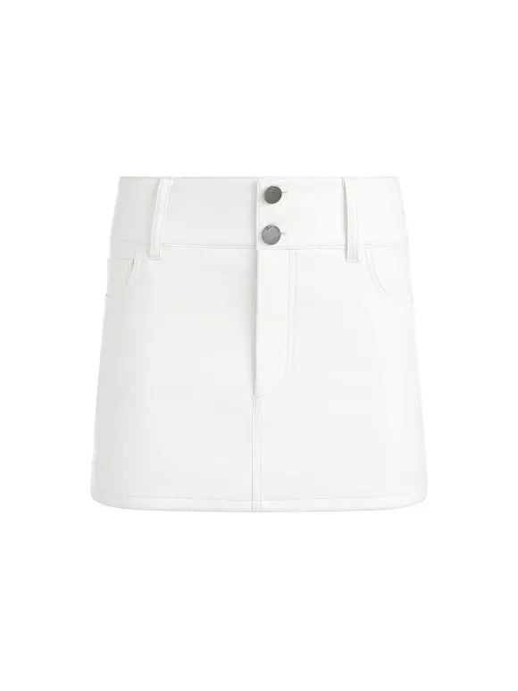 Laika Low Rise Vegan Leather Mini Skirt | Alice and Olivia Online