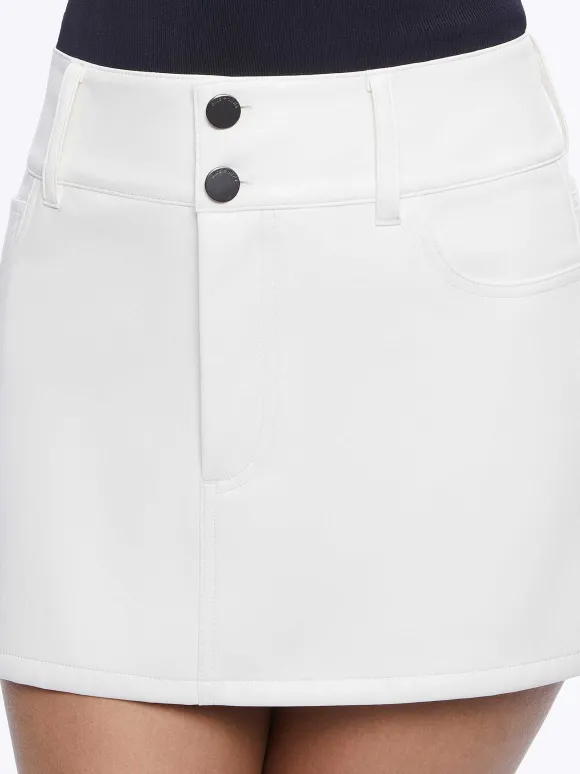 Laika Low Rise Vegan Leather Mini Skirt | Alice and Olivia Online