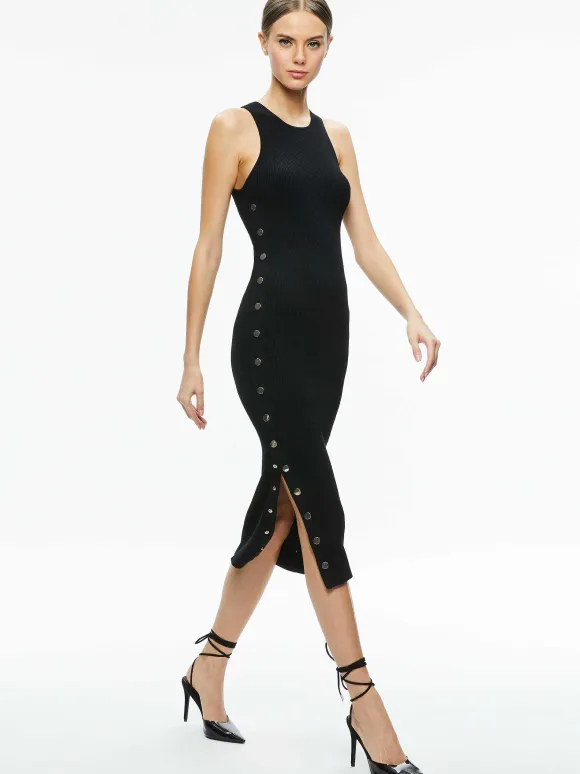 Lalita Side Snap Midi Dress | Alice and Olivia Sale