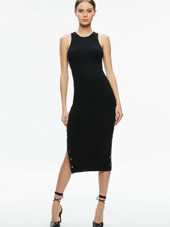 Lalita Side Snap Midi Dress | Alice and Olivia Sale
