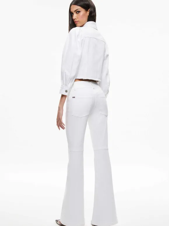 Lana Puff Sleeve Denim Jacket | Alice and Olivia New