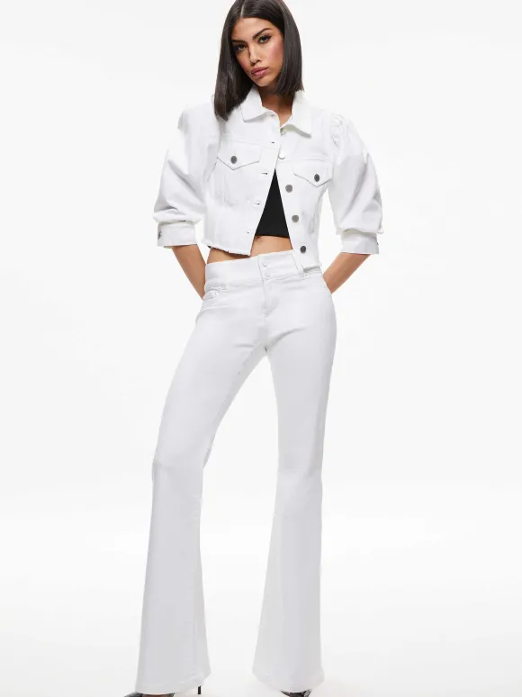 Lana Puff Sleeve Denim Jacket | Alice and Olivia New