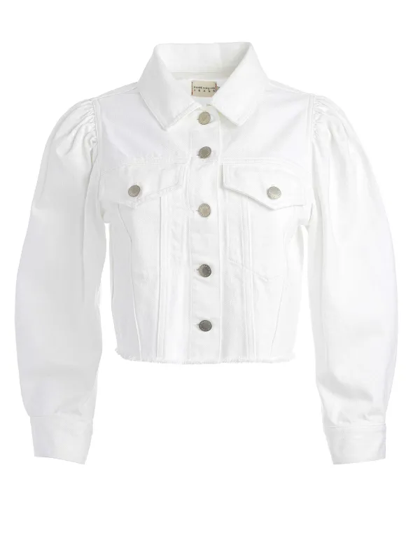 Lana Puff Sleeve Denim Jacket | Alice and Olivia New