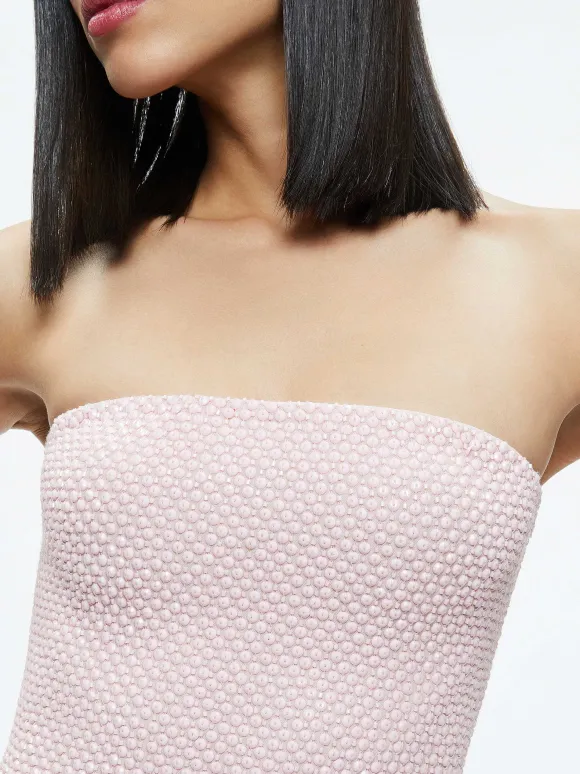 Leia Strapless Embellished Mini Dress | Alice and Olivia Hot