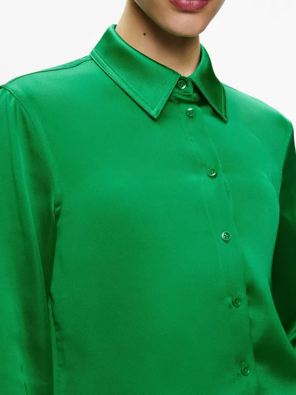 Leon Cropped Button Down | Alice and Olivia Store