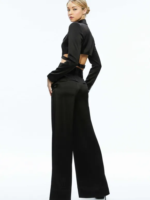 Leone Cropped Wrap Blazer | Alice and Olivia Outlet