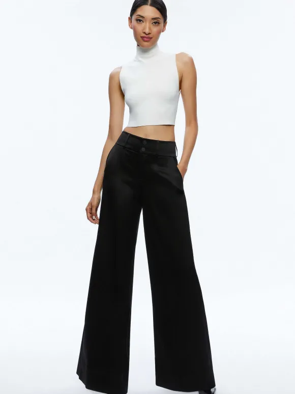 Leone Cropped Wrap Blazer + Mame High Rise Wide Leg Pant | Alice and Olivia Best Sale