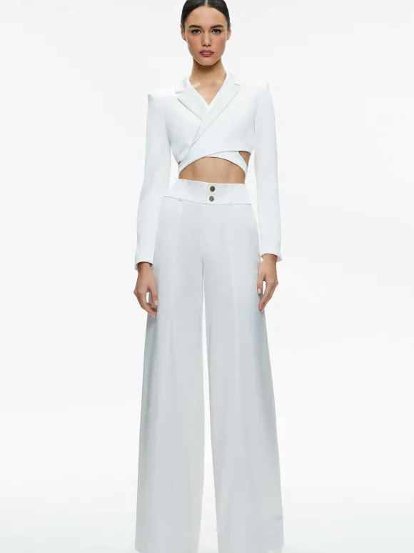 Leone Cropped Wrap Blazer | Alice and Olivia Fashion