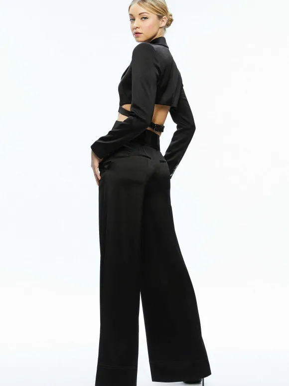 Leone Cropped Wrap Blazer + Mame High Rise Wide Leg Pant | Alice and Olivia Best Sale