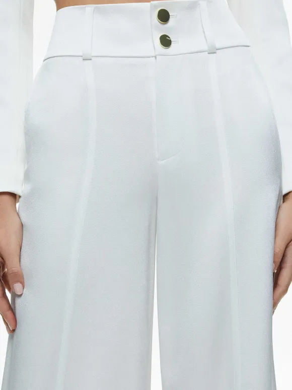Leone Cropped Wrap Blazer + Mame High Rise Wide Leg Pant | Alice and Olivia New