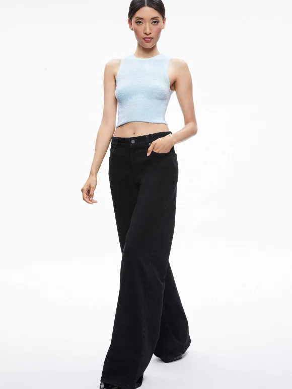 Lidell Cropped Zip Up Hoodie + Amity Sleeveless Cropped Tank | Alice and Olivia Sale